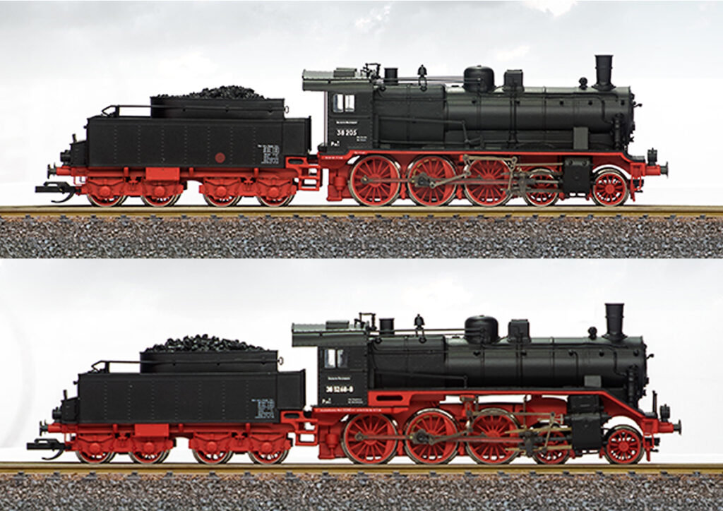 Beckmann TT. Model parowozów 38 205 - ep. III i 38 5268-8 ,ep. IV.